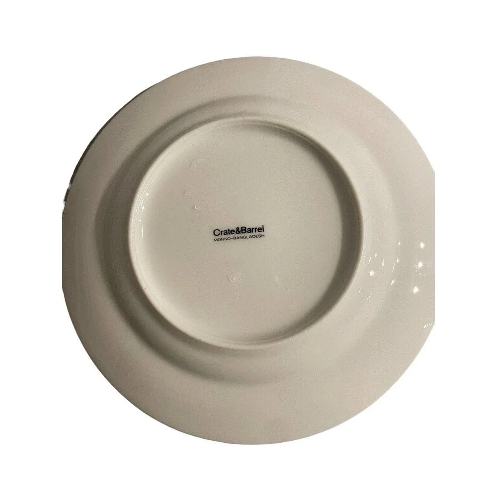 Crate & Barrel Set of 4 “Blossom Up Flower” Appetizer/ Snack Plates